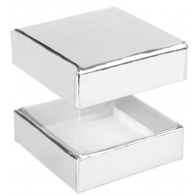 Mini boîtes cubes x6 argent