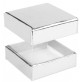 Mini boîtes cubes x6 argent