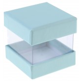 Mini boîtes cubes x6 bleu pastel