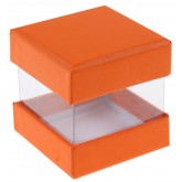 Mini boîtes cubes x6 orange