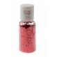 Tube de paillettes rouge hexagonales