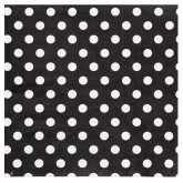 Serviettes à pois (x20) noir / blanc