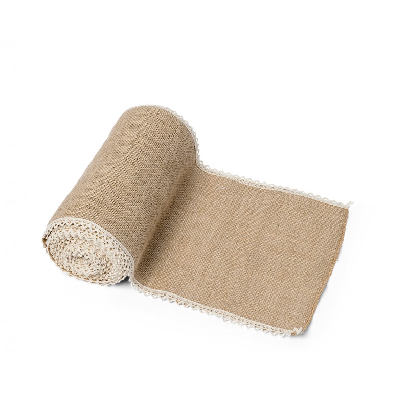 chemin de table jute chemin de table en toile de jute avec dentelle chemin de table jute chemin de table en toile de jute avec dentelle