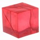 Mini cubes translucides rouge (x12)