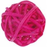 Mini boules en rotin (x12) fuchsia 