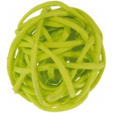 Mini boules en rotin (x12) vert anis