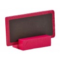 Petites ardoises sur socle (x6) fuchsia