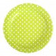 Assiettes à pois (x10) vert anis