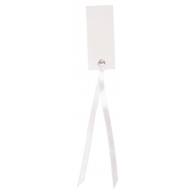 Marque place rectangulaires à nouer (x12) blanc