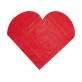Serviettes de table forme coeur (x20)rouge