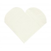 Serviettes de table forme coeur (x20) blanc