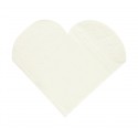 Serviettes de table forme coeur (x20) blanc