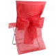 Housses de chaise rouges (x10) + noeud en non tissé