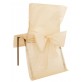 Housses de chaise ivoire (x10) + noeud en non tissé