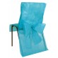 Housses de chaise turquoise ( x10) + noeud en non tissé