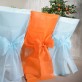 Housses de chaise orange ( x10) + noeud en non tissé