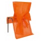 Housses de chaise orange ( x10) + noeud en non tissé