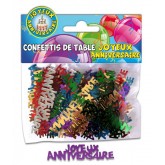 Confettis de table Joyeux anniversaire multicolore