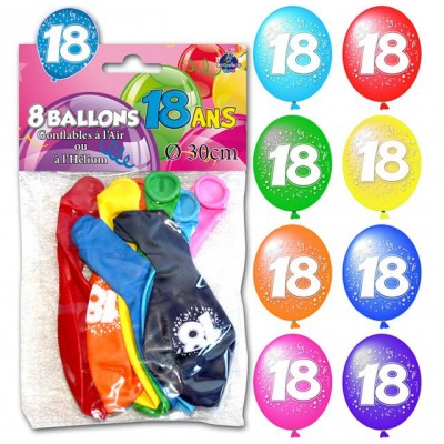 Ballons 18 ans (x8)