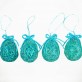 Oeufs de Pâques déco (x4) turquoise