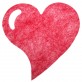 Sets coeur en intissé (x6) rouge