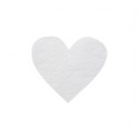 Confettis coeur non tissés (x100) blanc