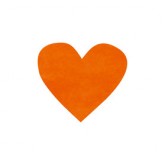 Confettis coeurs non tissés (x100) orange