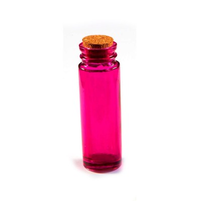 Tube en verre de couleur fuchsia