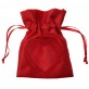 Sachets rouges avec coeur en satin (x6)