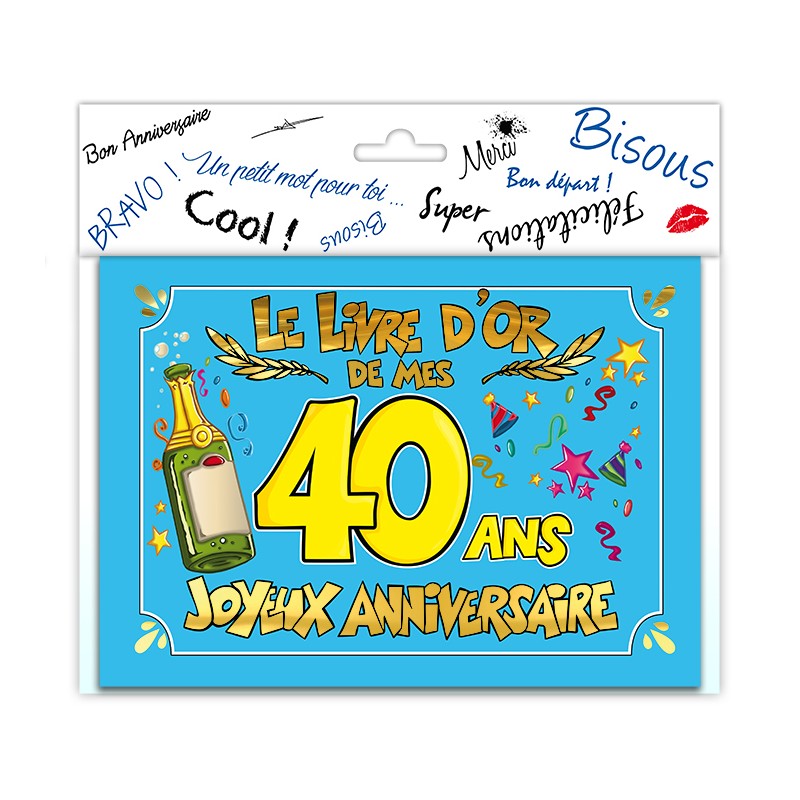 Serviette anniversaire 40 ans