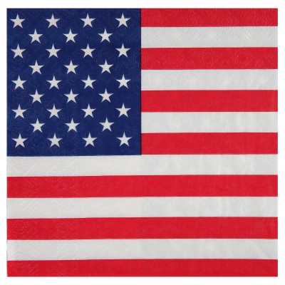 Serviettes drapeau USA (x20)