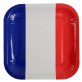 Assiettes drapeau Français (x10)