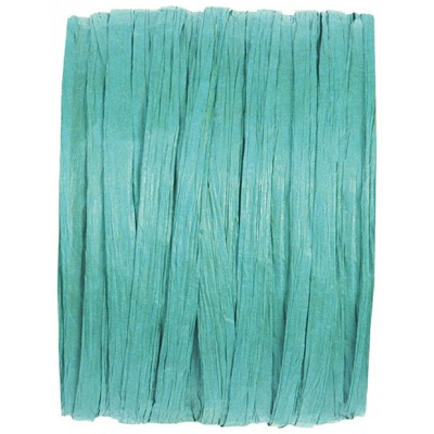 Raphia papier turquoise