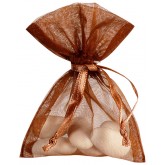 Sacs en organdi chocolat (x10)