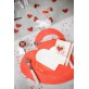 Serviettes de table forme coeur (x20) blanc