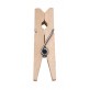 Mini pinces en bois peint naturel (x24)