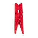 Mini pinces en bois peint rouge (x24)