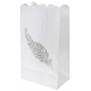 Sacs plume argentée lumineux (x6) blanc/argent