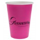 Gobelets "Glamour" (x10) fuchsia noir