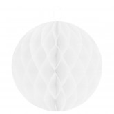 Boules décoratives alvéolées MM (x2) blanches