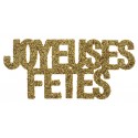 Confettis pailletés Joyeuses Fêtes" or (x6)"