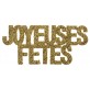 Confettis pailletés Joyeuses Fêtes" or (x6)"