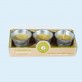 Bougie citronnelle jaune et son pot en zinc (x3)