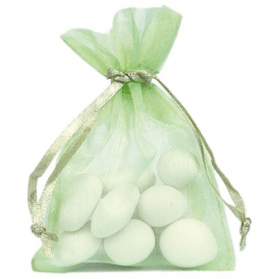 Sacs en organdi vert anis (x10)