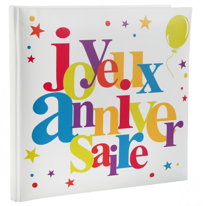 Livre d'or Joyeux Anniversaire multicolore 