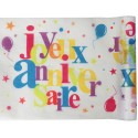 Chemin de table Joyeux Anniversaire multicolore 