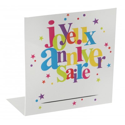 Marque Place Joyeux Anniversaire multicolore x 10