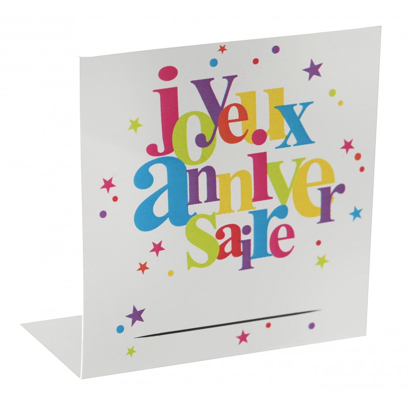 Marque Place Joyeux Anniversaire Multicolore X 10 Maplusbelledeco Com