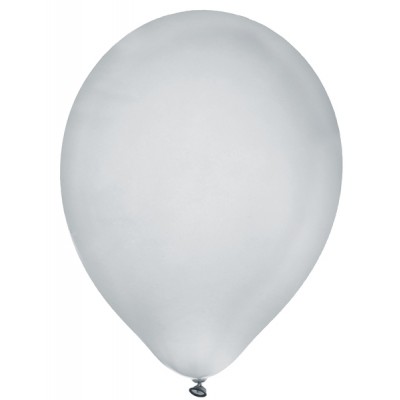 Ballon métallisé argent x8