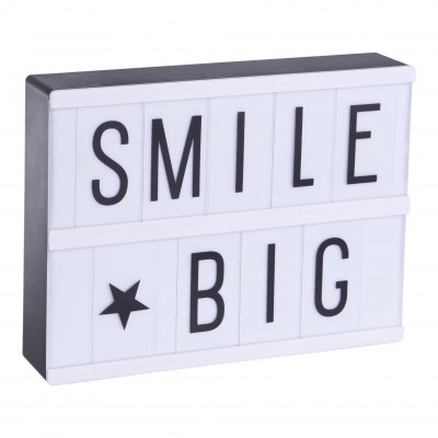 Lightbox A5 + Set de 85 lettres ABC Noir 